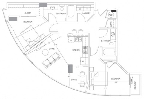 Floorplan at Glass House by Windsor